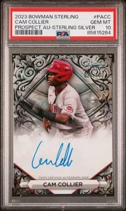 2023 Bowman Sterling #PACC Cam Collier Auto Silver #/100 PSA 10 - Picture 1 of 2