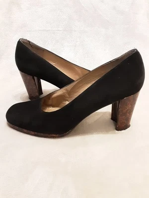 RUSSELL & BROMLEY STUART WEITZMAN Women Black Suede Heeled Shoes EU 40 UK 7 US 9 - Image 1 of 4