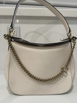 Coach Signature Chain Smooth Leather Hobo Bag 89178 - Image 1 of 4
