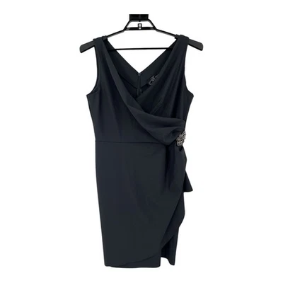 Alex Evenings dress side ruched cocktail navy blue size 16  - Image 1 of 4