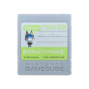 Tarjeta de memoria Nintendo GameCube 59 bloques DOL-008 Animal Crossing oficial 2002 - Imagen 1 de 6