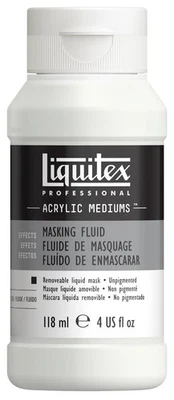 LIQUITEX Masking Fluid 4 Fl Oz Acrylic Paint Colorless Latex Medium For Art Projects