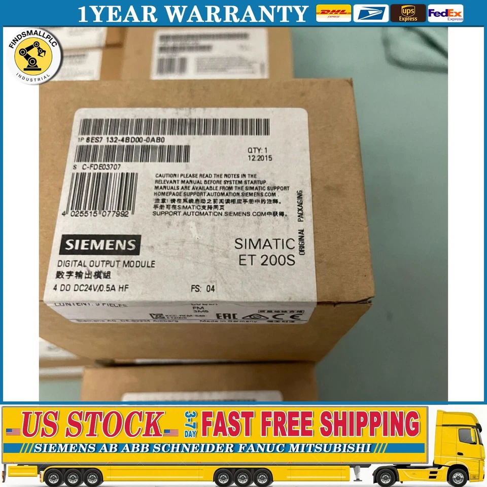 New Siemens 6ES7132-4BD00-0AB0 6ES7 132-4BD00-0AB0 SIMATIC DP5 electronic module - Image 1 of 4