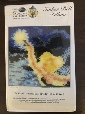 Disney Dream Collection Thomas Kinkade Динь-Динь Колокольчик Подушка Защелка Крючок Ковер Комплект Новый из старых запасов - Изображение 1 из 4