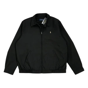 POLO RALPH LAUREN HARRINGTON JACKET XL MENS BLACK SWEATSHIRT FULL ZIP PRL BNWT! - Picture 1 of 4