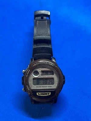 Casio Illuminator Watch Men 44mm Black Digital 1536 W-89H Day Date Works! - Image 1 of 4