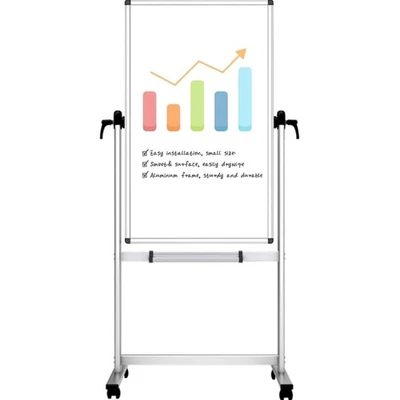 Quadro branco magnético dupla face estrutura de alumínio 48 x 24 polegadas para escritório e... - Imagem 1 de 4