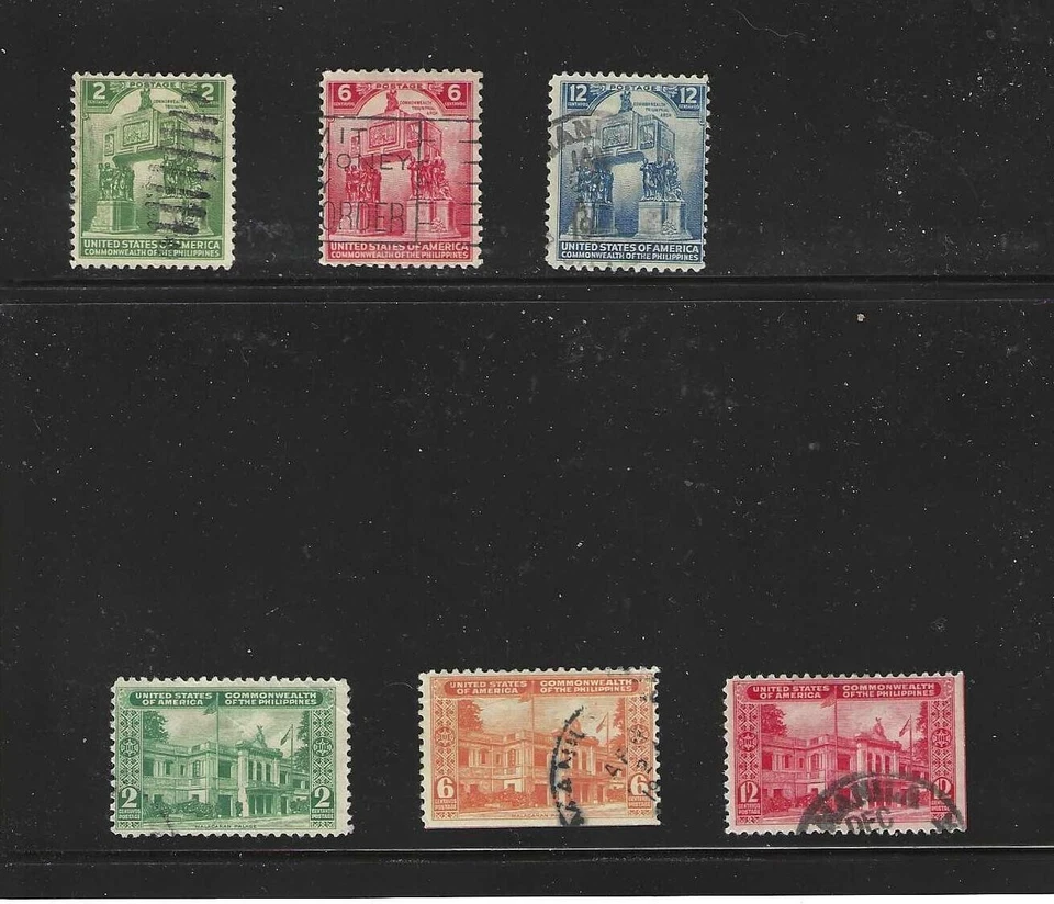 Philippines Scott 452-54, Scott 455-57- Triumphal Arch & Malacanan Palace -Used - Image 1 of 1