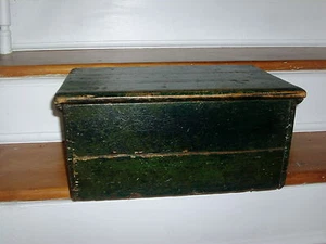 Antique 19th century American Federal Paint Decorated Wood Fancy Box 1820 - Picture 1 of 7