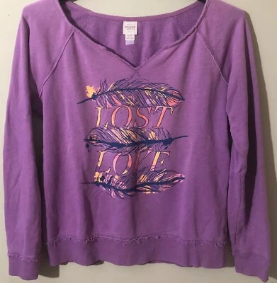 Mossimo Supply Co. Mujer Algodón Mangas Largas Suéter Pullover Lila Talla XL Foto 1 de 4