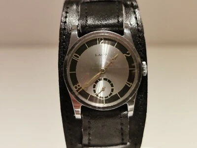 RELOJ PARA HOMBRES VINTAGE RARO COLECCIONABLE PEQUEÑO 28mm ACERO SEGUNDA GUERRA MUNDIAL MILITAR ALEMANIA "LACO" Foto 1 de 4