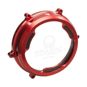 CNC Racing Pramac red clear oil clutch cover Ducati Panigale 1299S 2015-2017 - Imagen 1 de 5