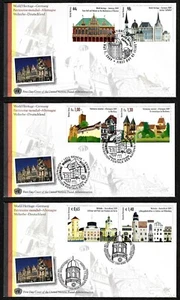 UNITED NATIONS NY, SCOTT # 979-980, SET 3 FDC COVERS 2009 WORLD HERITAGE GERMANY - Picture 1 of 4