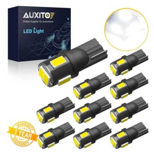 10x AUXITO T10 168 194 LED License Plate Light Bulb Interior Bulbs White 2825 6B - Picture 1 of 8