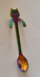 2 Stück Katze Löffel Kleine Katzenmotiv Teelöffel Kaffee Tee Löffel Café Kätzche - Bild 1 von 2