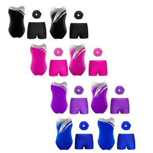 Kids Girls Dancewear Unitard Jumpsuit Training Outfit Tumbling Activewear Youth - Picture 1 of 49