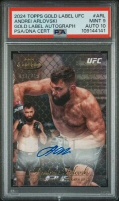2024 Topps Gold Label UFC #GLA-ARL Andrei Arlovski Autograph /249 PSA 9/AUTO 10 - Image 1 of 2
