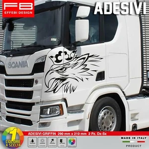 Adesivi Stickers compatibile Scania Griffin Logo Aquila Camion Tir Bilico Dx Sx - Picture 1 of 3