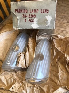 3 NOS Ford 8A-13209 1949 Ford Car Parking Lamp Lenses Glass OEM LH - Picture 1 of 4