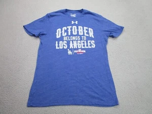 Dodgers Shirt Mens M Blue Under Armour Postseason Los Angeles October Baseball - Picture 1 of 7