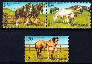 New Zealand 1984 Horses - Health Complete Mint MNH Set SC B118-B120 - Picture 1 of 1