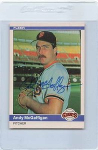 1984 Fleer #382 Andy McGaffigan San Francisco Giants Signed Auto *F5600