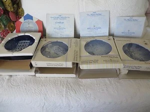 BING & GRONDAHL PLATES Decorative Blue Christmas in America Magical Tea - Picture 1 of 3