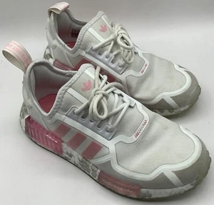 Adidas Kids' NMD_R1 Shoes, White/Pink, Big Kid Size 5, GX5733 - Picture 1 of 7