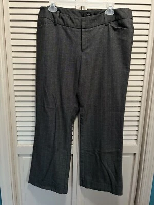 Pantalones de vestir Mossimo gris oscuro frente plano talla 12 tiro medio bolsillo cremallera/clip deslizante Foto 1 de 4
