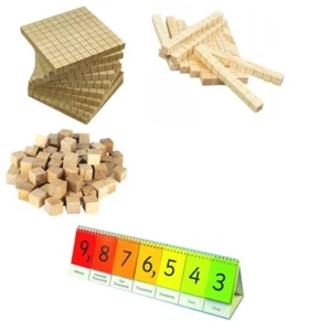 MAB Matemáticas Bloques 10 Cientos, 10 Decenas, 25 Ones Y Valor Valor Abatible Soporte - Imagen 1 de 1