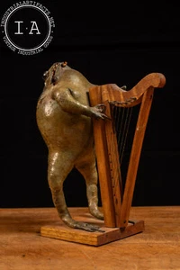 Estatua de arte popular rana taxidermia mexicana vintage - Imagen 1 de 12