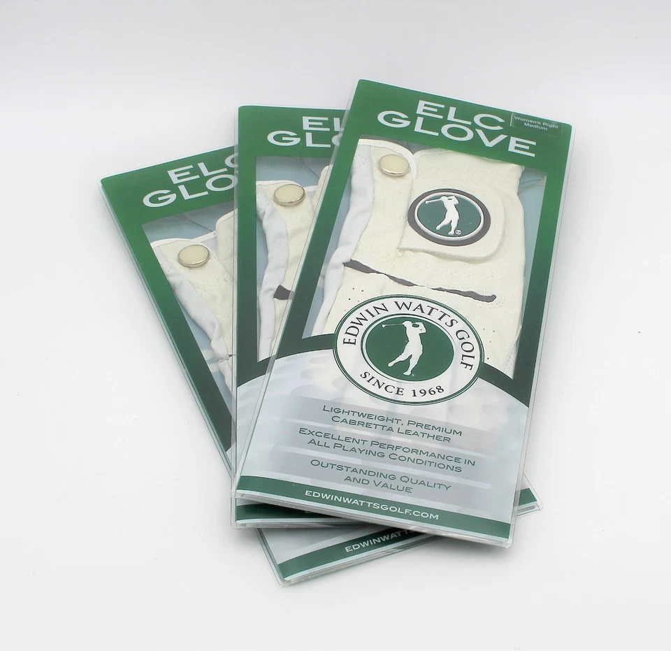 3 NEW ELC Glove Edwin Watts Golf Women's Right Hand Medium Golf Glove