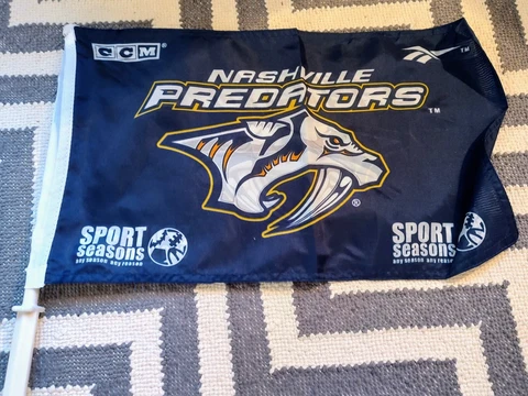 Nashville Predators - Car Window Flag - NHL Banner Team Logo Cover