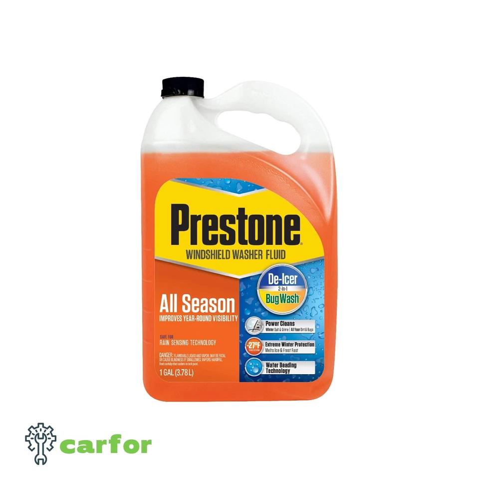 Líquido para lavadora de parabrisas Prestone AS658 Deluxe 2 en 1, 1 galón Foto 1 de 4