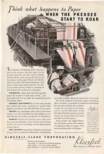 Kimberly Clark Original Magazin 1930 Vintage Druck Werbung Kleerfect Druckpapier - Bild 1 von 1
