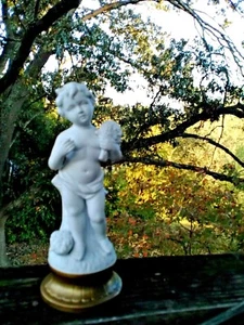 CHERUB FIGURINE STATUE NAKED BOTTOM ART NOVEAU ITALY PORCELAIN VENICE RARE :) - Picture 1 of 8