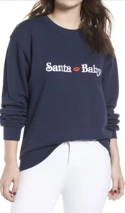 Sub_Urban Riot Womens Santa Baby Classic Sweatshirt With A Kiss Size S MSRP 58 - Picture 1 of 4