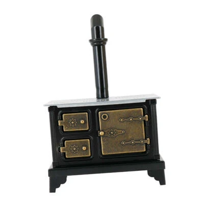 Casa delle bambole In Metallo Stufa con la Lunga Canna Fumaria 1/12 Mobili - Immagine 1 di 4