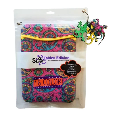 Slick Lizard Design SL8 Tablet Sleeve 9.7" Paisley Neoprene Multi-Reversible - Image 1 of 4