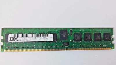1 Pcs IBM 1GB DDR SDRAM PC Memory Card 128X72 SN:15R7168YH10MJ75K64M EC:G40765 - Image 1 of 4
