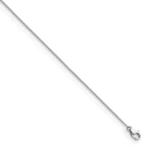 Platinum Polished 0.7mm Solid Box 16 inch Chain Necklace For Women 2.42g - Picture 1 of 4