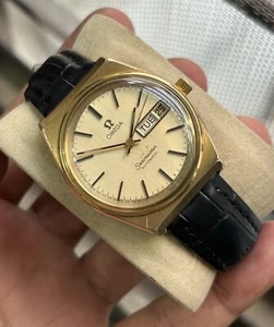 Vintage Omega Automatic Seamaster 1660210 Gold Dial Swiss Men's Watch Eta-1022 - Picture 1 of 12