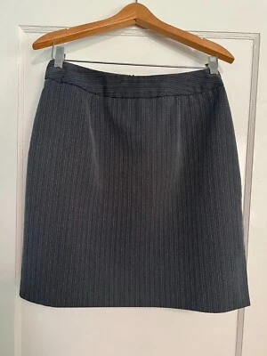 Женская короткая юбка Worthington в черно-серые полоски 10 миниатюрных бывшая в употреблении (A6217) - Изображение 1 из 4