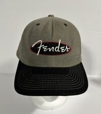 Vintage Fender Baseball Cap Grey Snapback Hat Guitar Made In USA Used