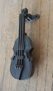 Violin Door Knocker Cast Iron Antique style Fiddle Music Theme - Picture 1 of 6
