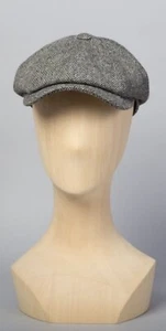 100 % graue Wollmütze grau Courtois Paris Mütze Damen Cabbie Zeitungsjunge Peeky Blinders - Bild 1 von 6