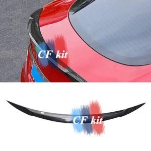 Carbon Fiber R Type Rear Trunk Spoiler Boot Wing For Tesla Model S Sedan 12-19 - Picture 1 of 12