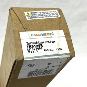 NEW IN BOX - Mersen TRS125R - Tri-Onic Fuse, 125Amp, 600V - Time Delay - Picture 1 of 4