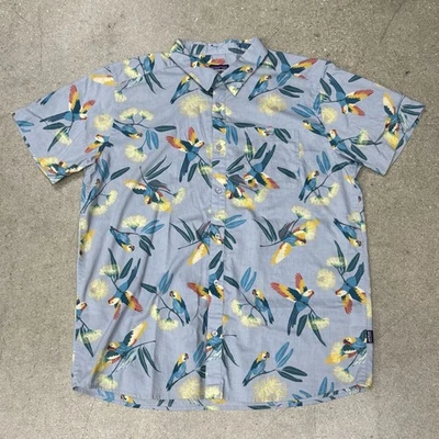 Camisa Patagonia Go To Para Hombres L Estampado de Loro Hawaiano Camisa Abotonada Manga Corta Foto 1 de 4