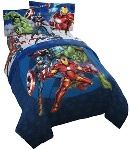 Jay Franco Marvel Avengers Blue Circle Bed Set, Twin - Picture 1 of 9